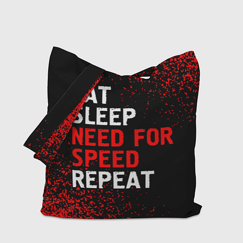 Сумка-шоппер Eat Sleep Need for Speed Repeat - Спрей / 3D-принт – фото 1
