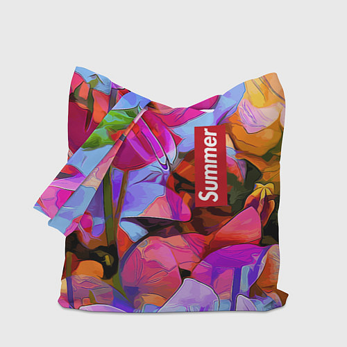 Сумка-шоппер Красочный летний цветочный паттерн Summer color pa / 3D-принт – фото 1