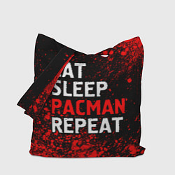 Сумка-шопер Eat Sleep Pacman Repeat Арт, цвет: 3D-принт