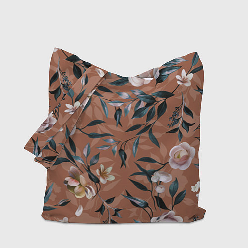 Сумка-шоппер Цветы Сад Кирпичного Цвета / 3D-принт – фото 1