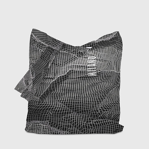 Сумка-шоппер Мятая сетчатая ткань Crumpled Mesh Fabric / 3D-принт – фото 1