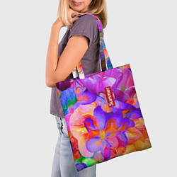 Сумка-шопер Красочный цветочный паттерн Лето Colorful Floral P, цвет: 3D-принт — фото 2
