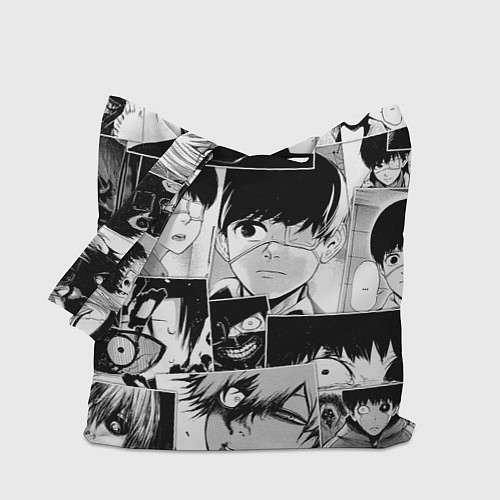 Сумка-шоппер Токийский гуль паттерн / 3D-принт – фото 1