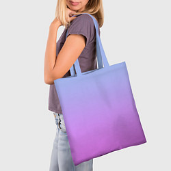 Сумка-шопер Голубо-розовый градиент, цвет: 3D-принт — фото 2