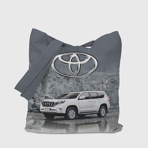 Сумка-шоппер Toyota Land Cruiser на фоне скалы / 3D-принт – фото 1
