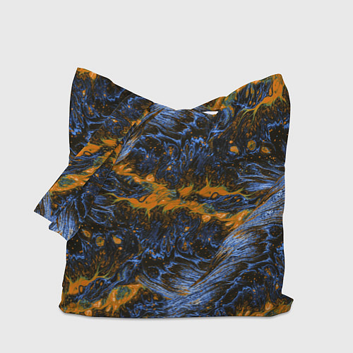 Сумка-шоппер Оранжево-Синяя Вулканическая Лава / 3D-принт – фото 1