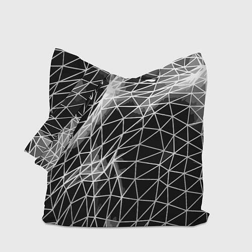 Сумка-шоппер Полигональный объёмный авангардный узор / 3D-принт – фото 1