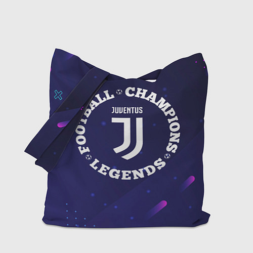 Сумка-шоппер Символ Juventus и круглая надпись Football Legends / 3D-принт – фото 1