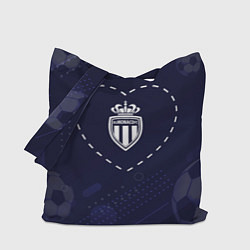 Сумка-шоппер Лого Monaco в сердечке на фоне мячей