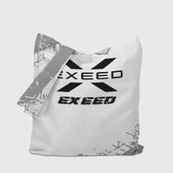 Сумка-шоппер Exeed Speed на светлом фоне со следами шин