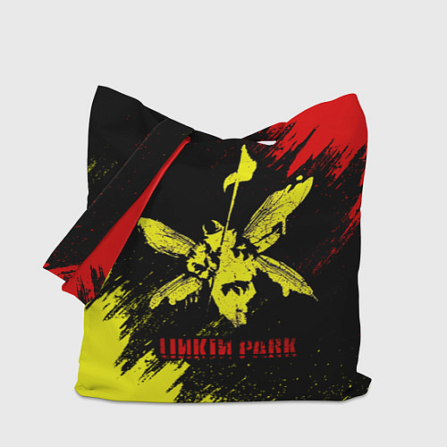 Сумка-шоппер Linkin Park желто-красный / 3D-принт – фото 1