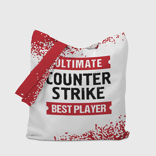 Сумка-шоппер Counter Strike: красные таблички Best Player и Ult / 3D-принт – фото 1