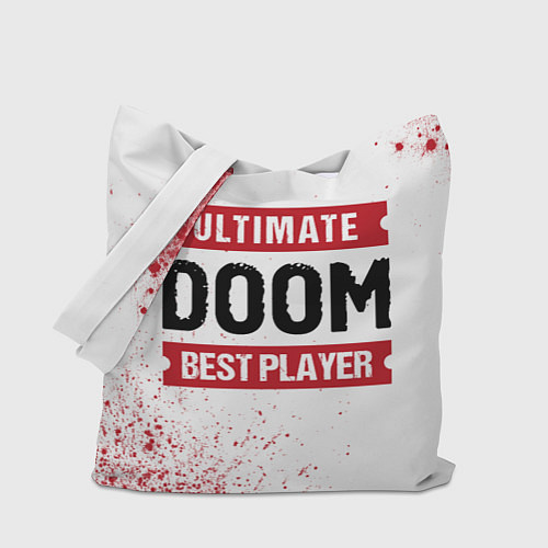 Сумка-шоппер Doom: красные таблички Best Player и Ultimate / 3D-принт – фото 1