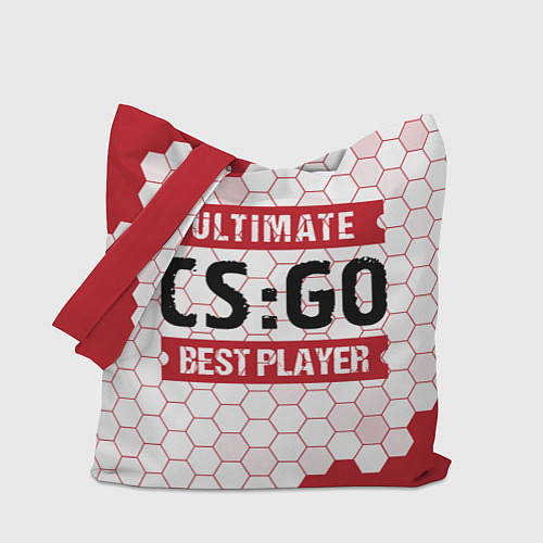 Сумка-шоппер CS:GO: красные таблички Best Player и Ultimate / 3D-принт – фото 1