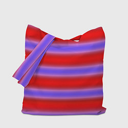 Сумка-шопер Striped pattern мягкие размытые полосы красные фио, цвет: 3D-принт