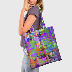 Сумка-шопер Красочный авангардный глитч Fashion trend, цвет: 3D-принт — фото 2