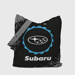 Сумка-шоппер Subaru в стиле Top Gear со следами шин на фоне