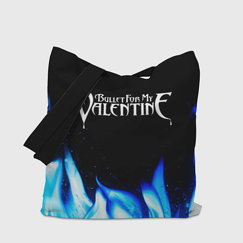 Сумка-шоппер Bullet For My Valentine Blue Fire / 3D-принт – фото 1