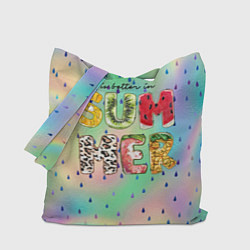 Сумка-шопер Summer буквы из фруктов, цвет: 3D-принт