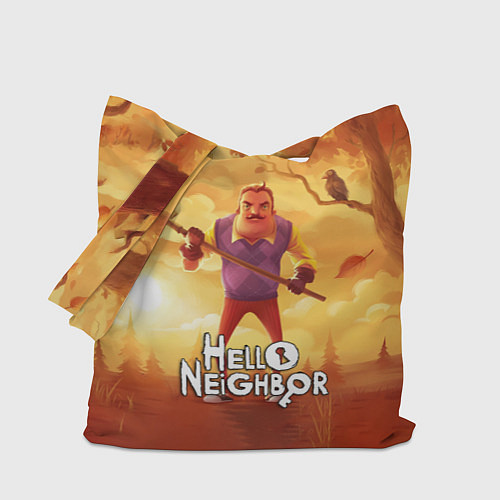 Сумка-шоппер Hello Neighbor Привет сосед Сосед с лопатой / 3D-принт – фото 1