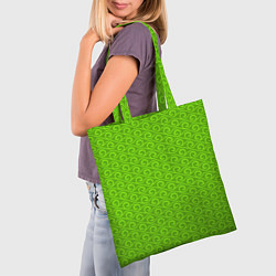 Сумка-шопер Зеленые волнистые узоры, цвет: 3D-принт — фото 2