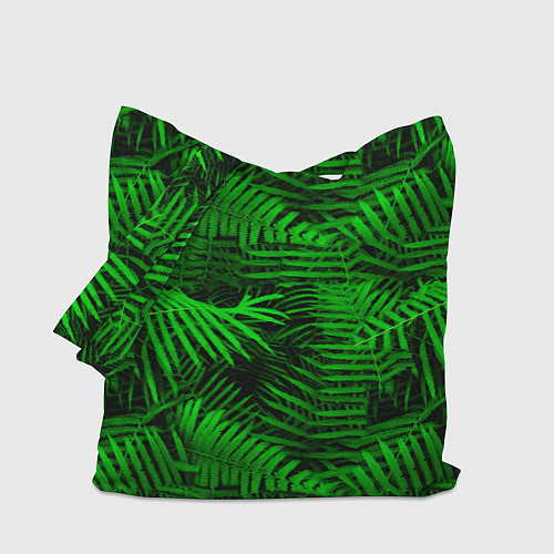 Сумка-шоппер Листья папоротника - текстура / 3D-принт – фото 1