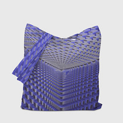 Сумка-шопер Неоновые кубы - оптическая иллюзия, цвет: 3D-принт