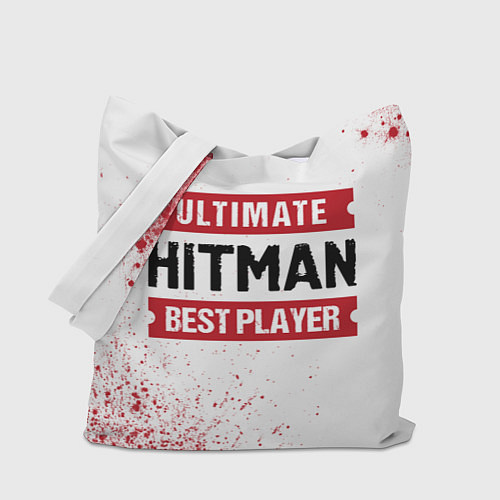 Сумка-шоппер Hitman: красные таблички Best Player и Ultimate / 3D-принт – фото 1