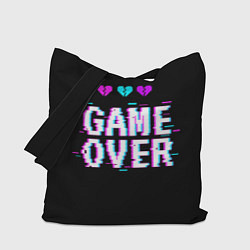 Сумка-шопер Game Over Pixels, цвет: 3D-принт