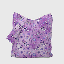 Сумка-шоппер Танцующие русалки на фиолетовом