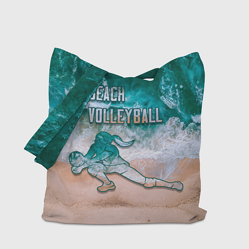 Сумка-шоппер Beach volleyball ocean theme / 3D-принт – фото 1