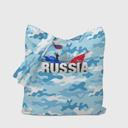 Сумка-шоппер Russia: синий камфуляж