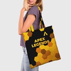 Сумка-шопер Apex Legends - gold gradient: символ сверху, цвет: 3D-принт — фото 2