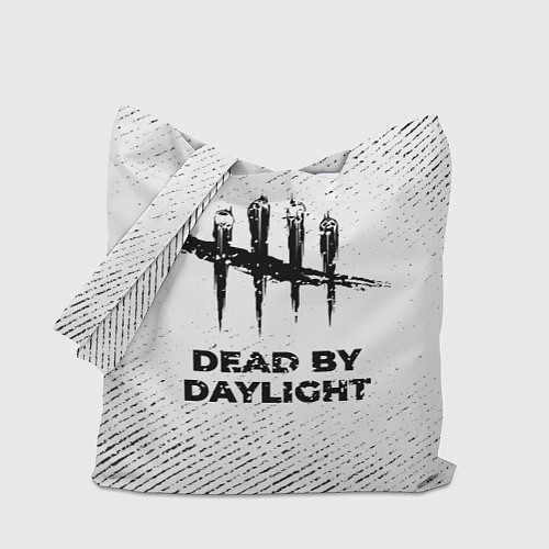 Сумка-шоппер Dead by Daylight с потертостями на светлом фоне / 3D-принт – фото 1