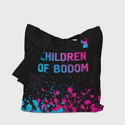 Сумка-шопер Children of Bodom - neon gradient: символ сверху, цвет: 3D-принт