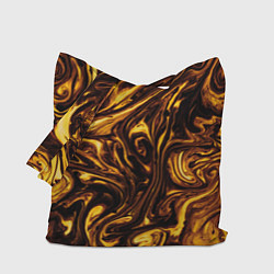 Сумка-шопер Жидкое золото текстура, цвет: 3D-принт