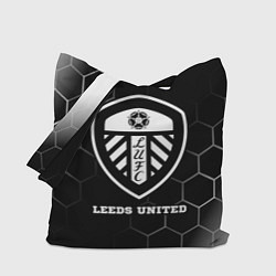 Сумка-шопер Leeds United sport на темном фоне, цвет: 3D-принт