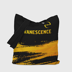 Сумка-шопер Evanescence - gold gradient: символ сверху, цвет: 3D-принт