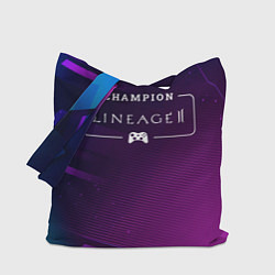 Сумка-шоппер Lineage 2 gaming champion: рамка с лого и джойстик