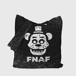 Сумка-шоппер FNAF с потертостями на темном фоне