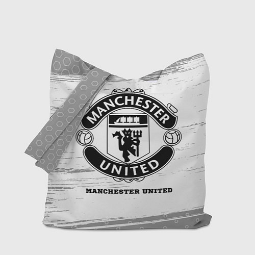 Сумка-шоппер Manchester United sport на светлом фоне / 3D-принт – фото 1