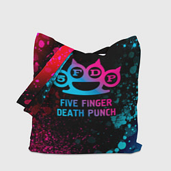Сумка-шопер Five Finger Death Punch - neon gradient, цвет: 3D-принт