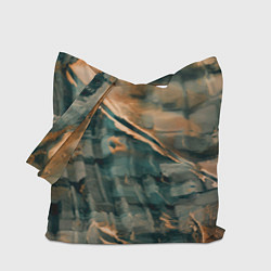 Сумка-шопер Абстрактное множество красок и разломов на поверхн, цвет: 3D-принт