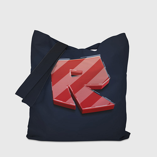 Сумка-шоппер Roblox red - Роблокс полосатый логотип / 3D-принт – фото 1
