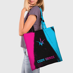 Сумка-шопер Code Geass - neon gradient: символ, надпись, цвет: 3D-принт — фото 2