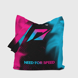 Сумка-шоппер Need for Speed - neon gradient: символ сверху надп