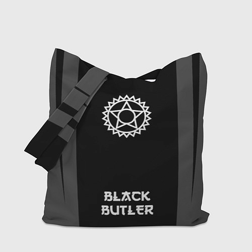 Сумка-шоппер Black Butler японский шрифт: символ, надпись / 3D-принт – фото 1