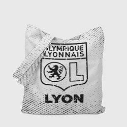 Сумка-шоппер Lyon с потертостями на светлом фоне