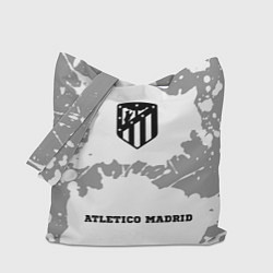 Сумка-шопер Atletico Madrid sport на светлом фоне: символ, над, цвет: 3D-принт