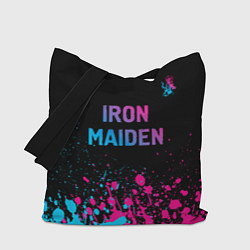 Сумка-шоппер Iron Maiden - neon gradient: символ сверху